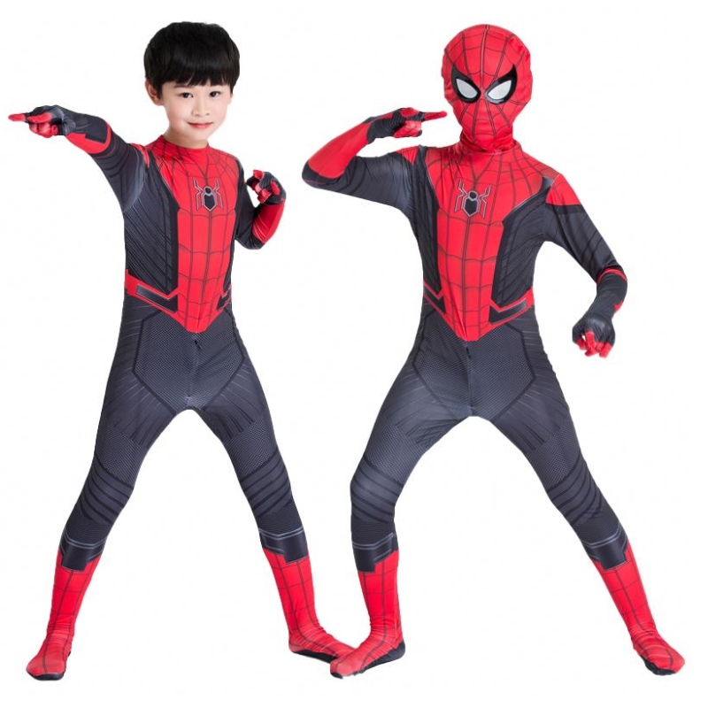 2022 Amazon Hot Sale Wholesale Style classique meilleur prix Cartoon Red Black Vêtements Figura De Accion Anime Kids Spiderman Costume