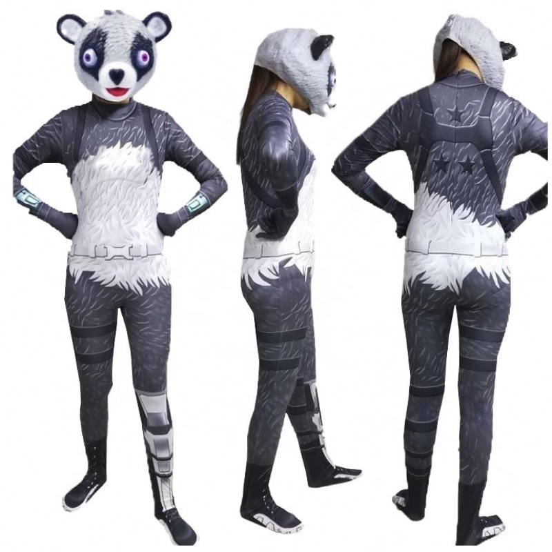 New Fancy Factory Direct Hot Sale Cuddle Team Leader Jumpsuit Female Skull Trooper BodySit pour adultes Fort Nite Cosplay Costume