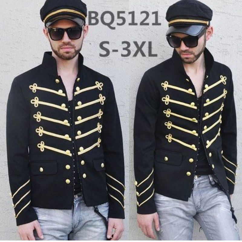 Cross-Border 2022 Amazon New Fashion Stand Collar Men ’Double Boîte au début du printemps Costumes à manches longues