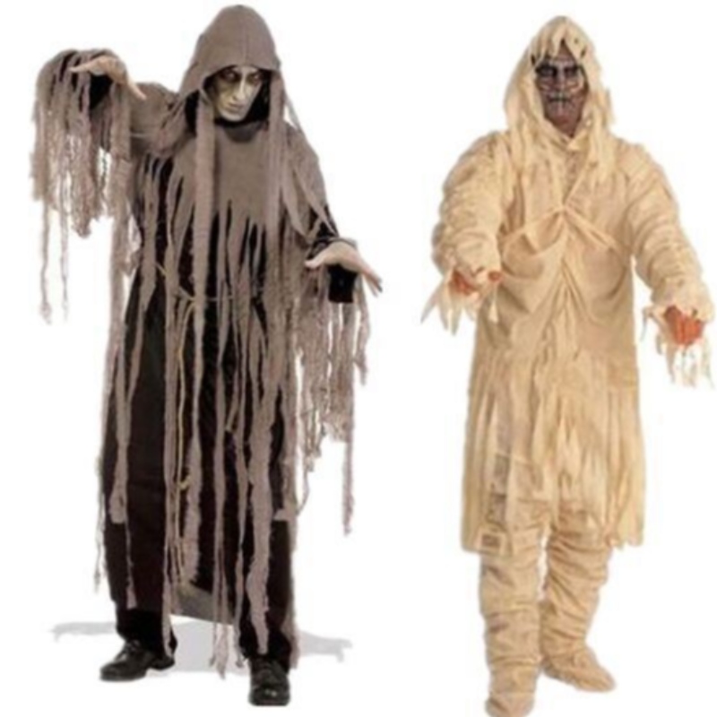 Halloween Adult Costume Horror Nightmare Zombie Tissu Ghost Vêtements Cosplay Mumy Costume