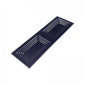 Dusine de meubles de matériel de maison de haute qualité Porte d\'armoire en métalnoir aluminium CNC Horle