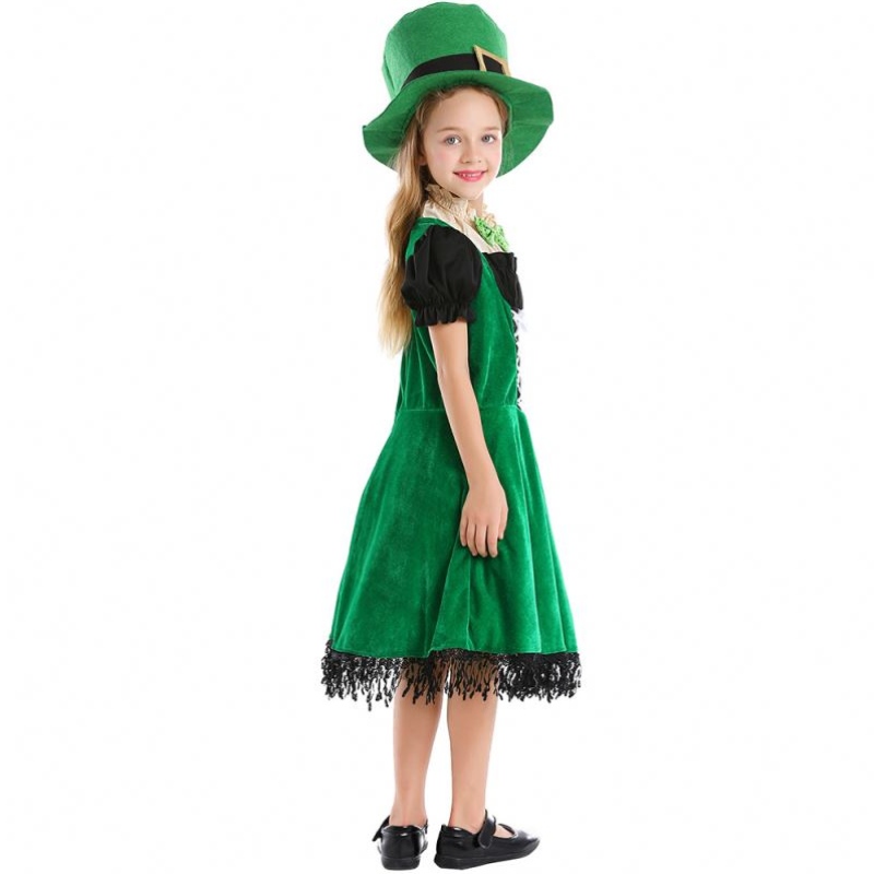 Elfe Children Elf Cosplay Fancy Party Dress Carnival Leprechaun St. Patrick's Day Halloween Cosplay Costume