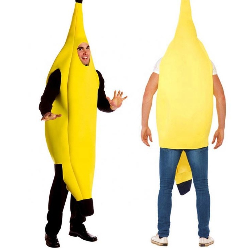 Cosplay Creations Costume de banane attrayant ensemble de luxe adulte pour Halloween Dress Up Party et Roleplay Unisexe Banana Costume