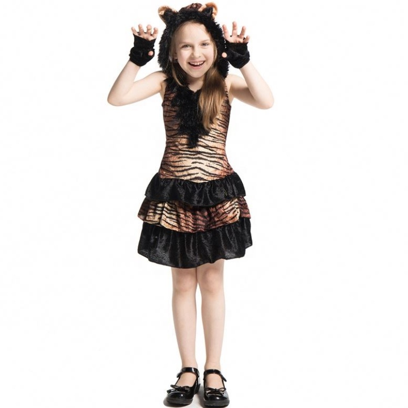 Costume de costume de costume animal Halloween Halloween Halloween Halloween Tiger Tiger Fancy Costume pour les enfants