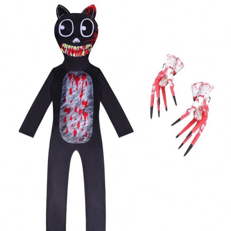 Costumes d'Halloween pour les enfants Anime Black Cosplay Boys Filles Bodys Cartoon Carnival Party Party