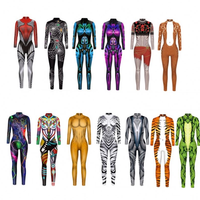 Robot de bodys d'Halloween Punk Jumpsuit Catsuit Sexy Femmes Cosplay Costumes