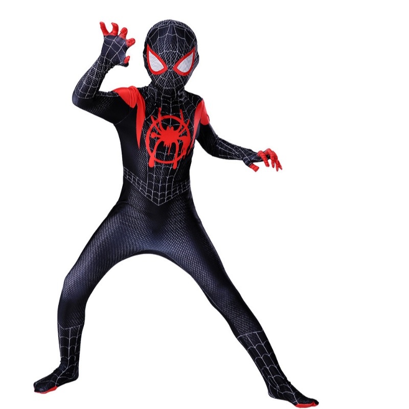 Nouveaux miles Morales loin de la maison costume costume zentai spiderman costume super-héros body produit spandex pour enfants fait sur mesure