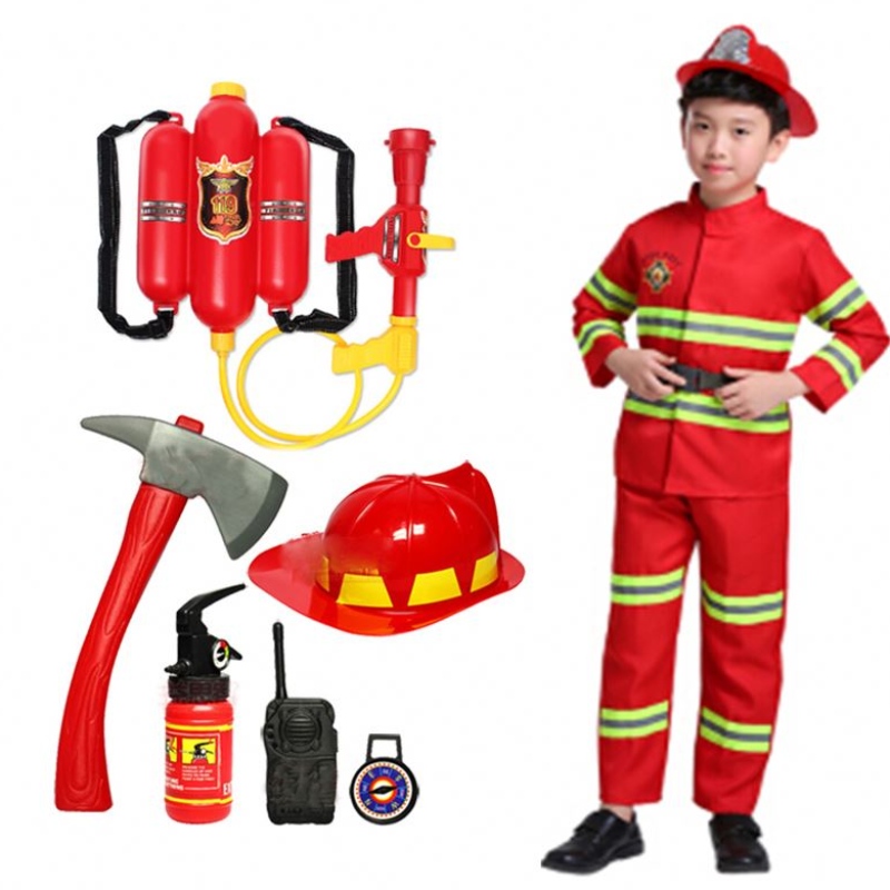 2021 Halloween Cosplay Kids Firefighter Uniform Childre