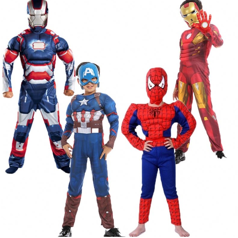 Iranman CaptainAmerica Spiderman Muscle Children Halloween Costume super-héros TV&movie Cosplay Costume