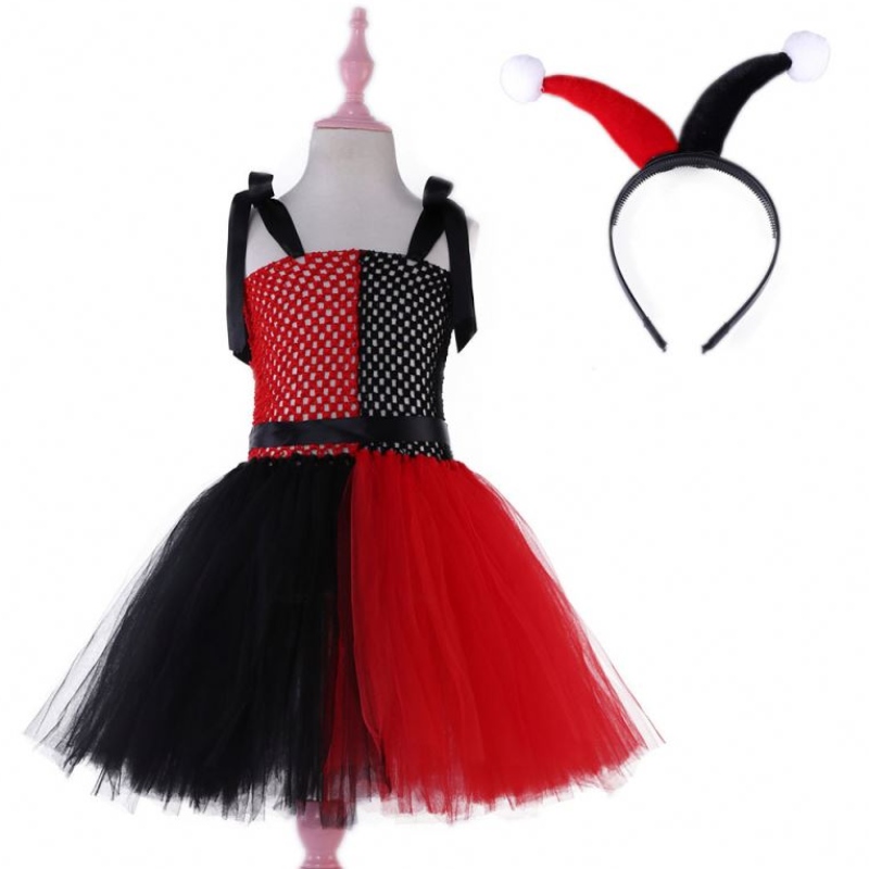 Suicide Harley Squad Quinn Anime Costumes Pourim Christmas Halloween Party Cosplay Vêtements Robe pour enfants