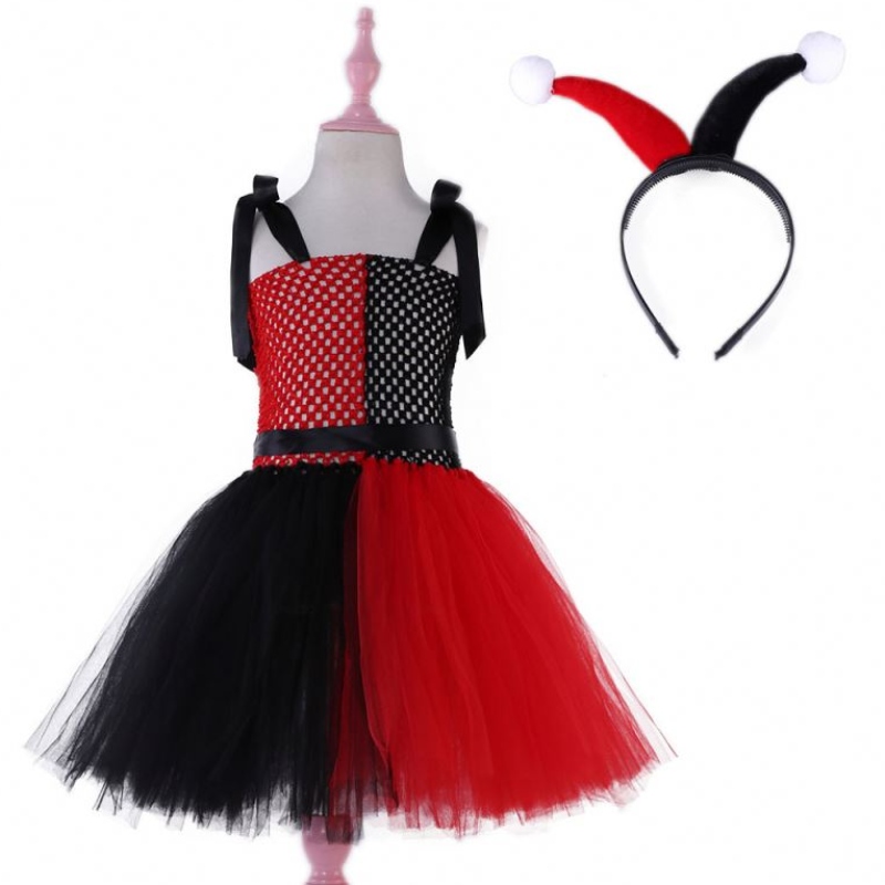 Suicide Harley Squad Quinn Anime Costumes Pourim Christmas Halloween Party Cosplay Vêtements Robe pour enfants