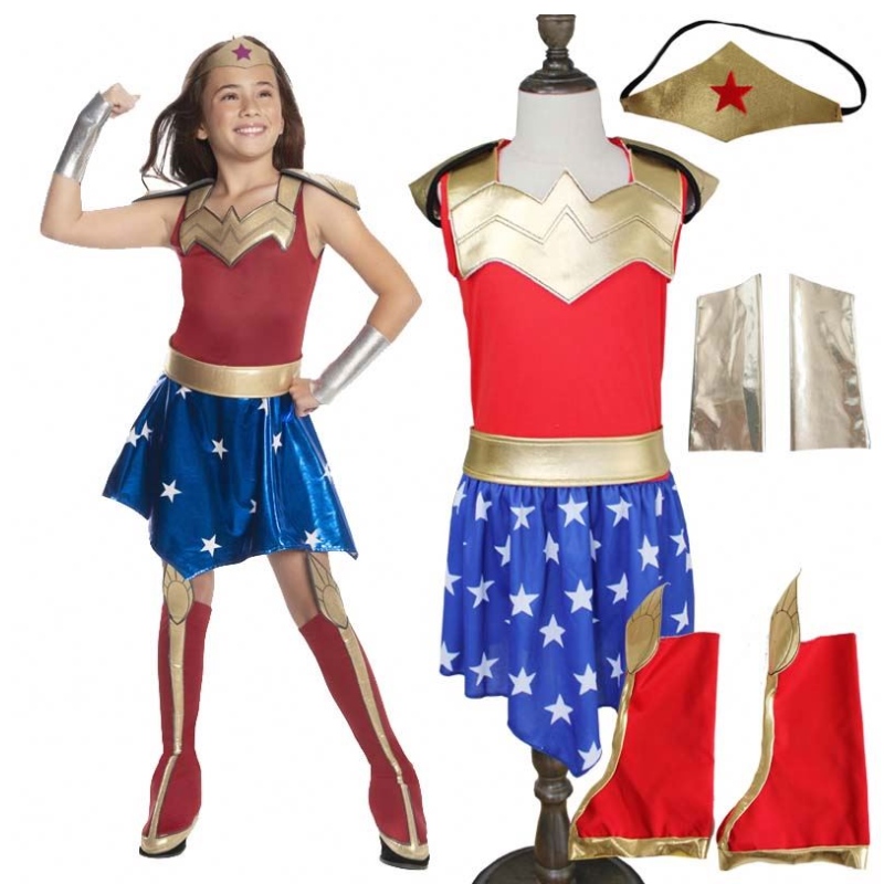 Kids Super Cosplay Costumes Super Girls Dress Superwoman Dress SUPER HALLOWEEN Vêtements