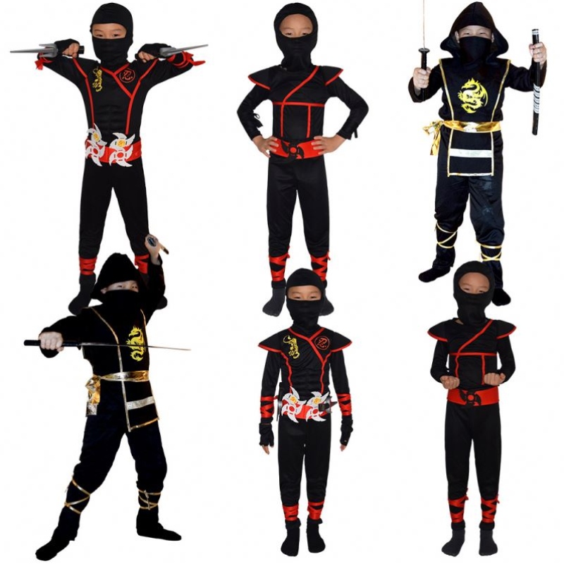 Garçons fillesninja cosplay fête fantaisie déguiser dagger couteau fléchettes carnaval helloween swordsman warg costume kids costume