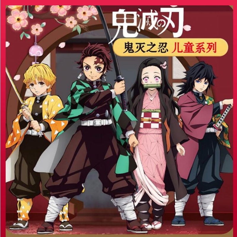 Adulte Kids Anime Demon Slayer Kimetsuno yaiba tanjirou kamadonezuko zenitsu shinobu cosplay women kimono cosplay costume wig