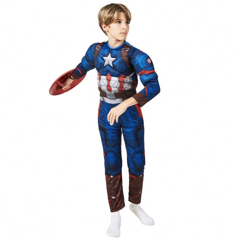 Garçon tv&movie costume Captain Cosplay Jumpsuit Child Superhero Costume enfants Happy Halloween Fantasy Show