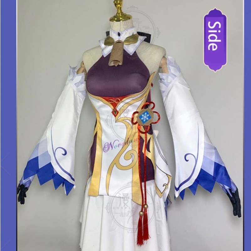 Genshin impact ganyu cosplay costume anime halloween fête sophold sofy tenfit wig chaussures cornes accessoires costume de jeu