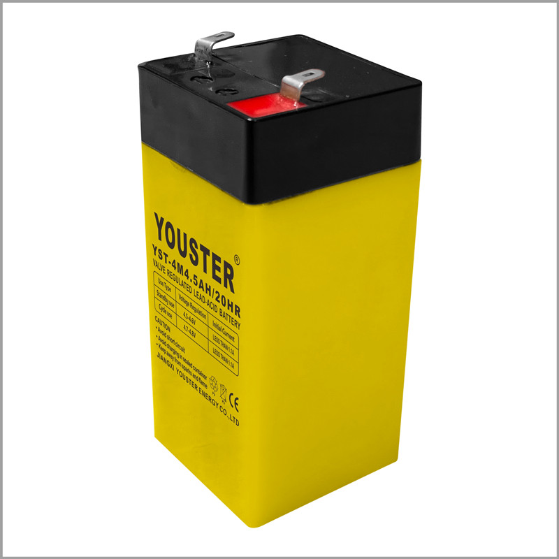 4V 4.5AH Batterie d'acide de plomb scellé Agm 4V Batterie rechargeable pour l'éclairage d'urgence