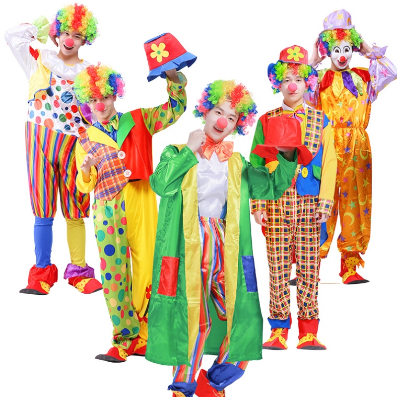 Costume de clown adulte d'Halloween pour costume costume fête adulte bar décoration de Noël fête du clown pour 2022
