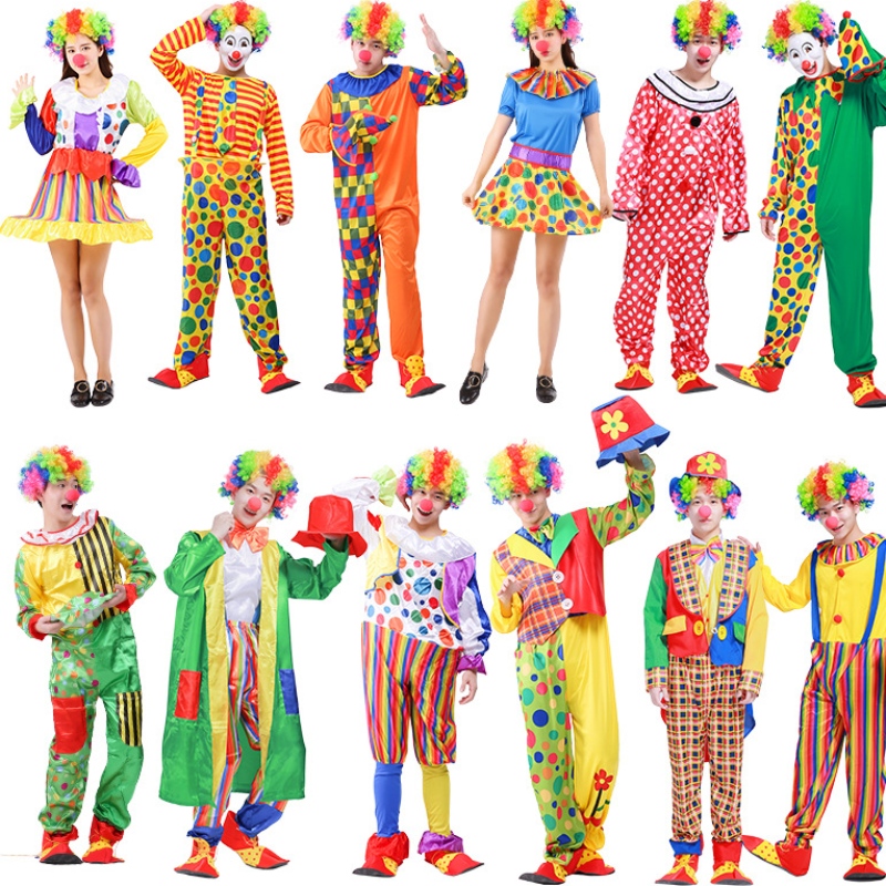 Costume de clown adulte d'Halloween pour costume costume fête adulte bar décoration de Noël fête du clown pour 2022