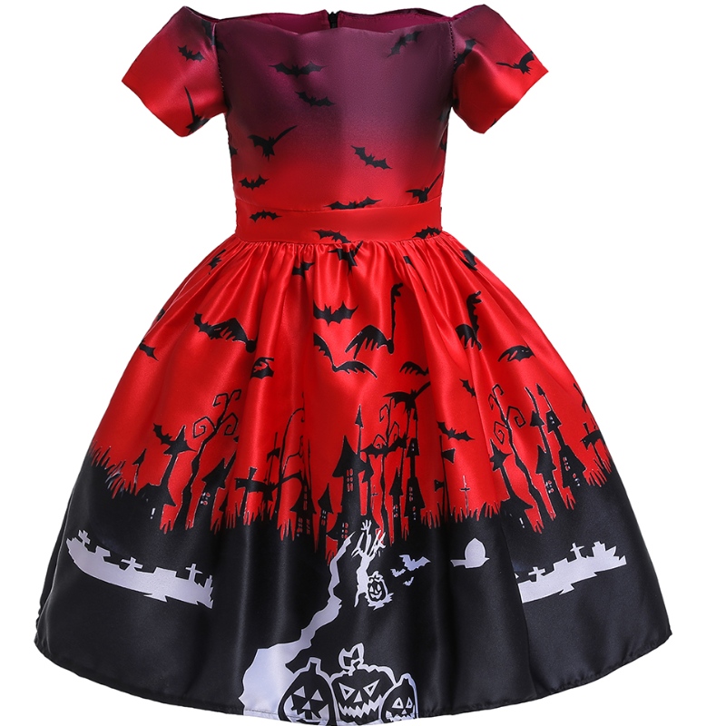 2022 Amazon Halloween Costume Cartoon Satin Print Children \\ Show Robe