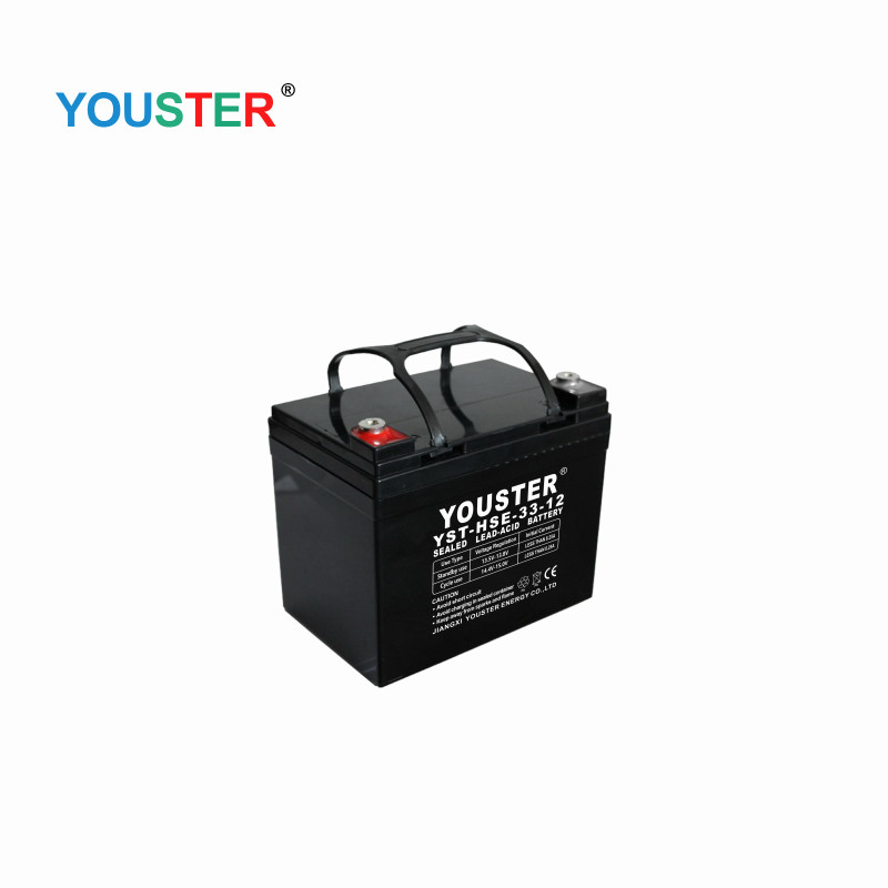 Agm de vente directe d'usine 12V33AH Long Life Batteau à cycle de plomb profond du système solaire