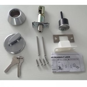 3502 ALLIAGE ZINC ALLIAGE HAUT-CYLINDE MEDIAL LOCK-SATINE NICKEL, LOCK DE PORTE DE MANDE ROUNDE CONtemporaine