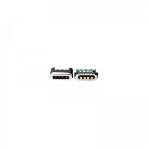 Connecteur électrique magnétique avec signal de charge et de transmission