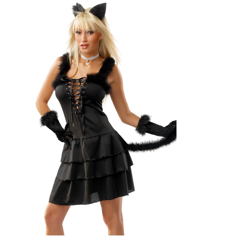 Costume d'Halloween de chat noir