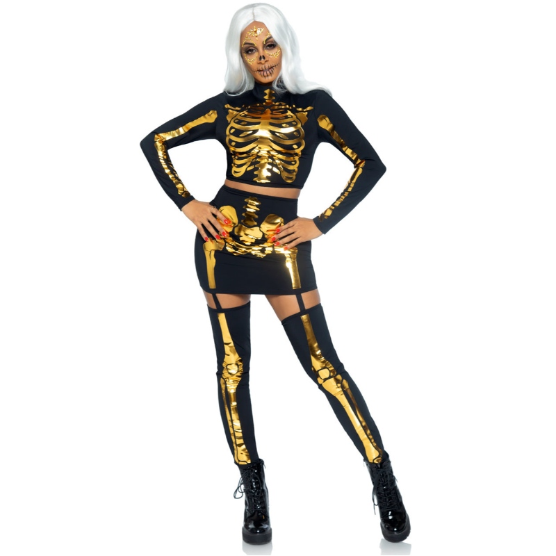 Costume de crâne d'or