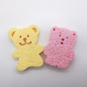 Éponge de nettoyage en forme d\'ours Éponge de bain magique Éponge de cellulose biodégradable