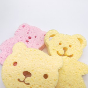 Éponge de nettoyage en forme d\'ours Éponge de bain magique Éponge de cellulose biodégradable