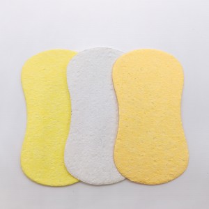 Brosse à éponge de bain en éponge de cellulose pour kit de bain en éponge de cellulose personnalisé