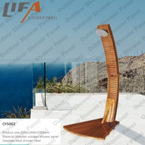 Panneau de douche extérieur cf5002, panneau de douche extérieur en bois, panneau de douche de jardin, douche extérieure indépendante