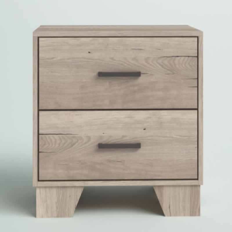 Mobilier moderne de chambre de luxe, 3 tiroirs, table de nuit en bois de canne, avec tiroirs