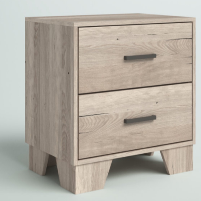Mobilier moderne de chambre de luxe, 3 tiroirs, table de nuit en bois de canne, avec tiroirs