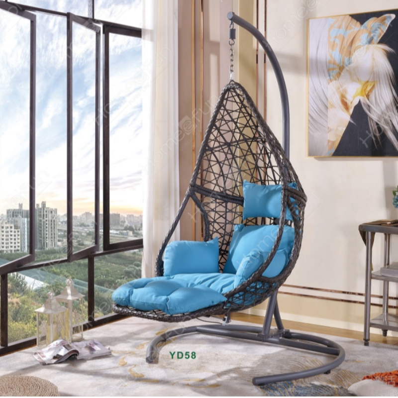 Chaise extérieure multicolore de haute qualité chaise intérieure en rotin chaise de Cour oeuf balançoire chaise suspendue chaise de Cour balançoire