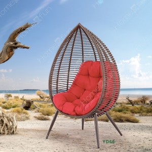 2022 commerce de gros d\'usine de haute qualité skywell Swing, mobilier extérieur, chaise d\'oeuf, chaise de canne décontractée, avec coussin et entretoise