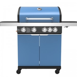 Hot - Sell Garden Gas grill OEM Gas and Charcoal grill with cabinet, Wheel, Stainless Steel Gas Grill