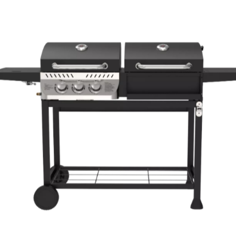 Cuisine familiale moderne en acier inoxydable, cuisine intérieure en métal OEM, grille rotative, grille portative au gaz