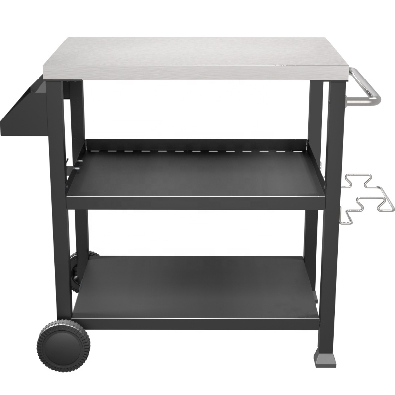 Multi - Functional Mobile Kitchen rack Manager Storage Rack Kitchen Workbench 2 PCS 6 inch PE Wheel