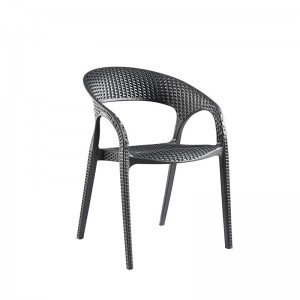 PP chaise à café en rotin mobilier extérieur jardin chaise en plastique chaise en plastique jardin chaise en plastique