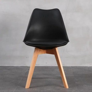 Chaise de restauration en plastique moderne en gros Bistro Cafe Restaurant une chaise en plastique en acrylique coloré et un coussin doux