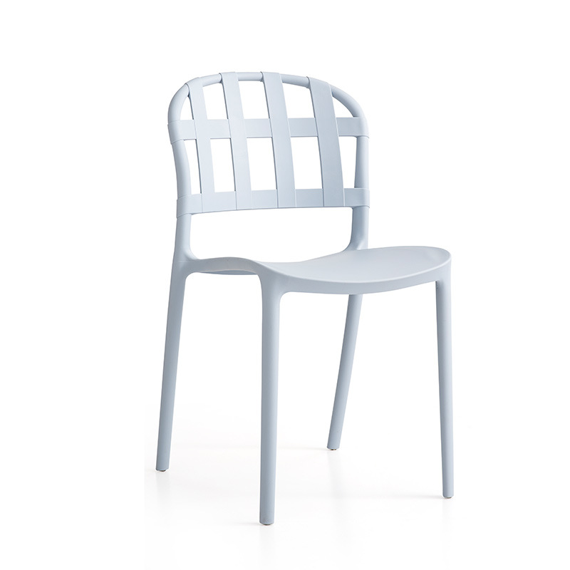 Chaise de couleur de couleur en plastique moderne Ablais fixe sans arme fixe