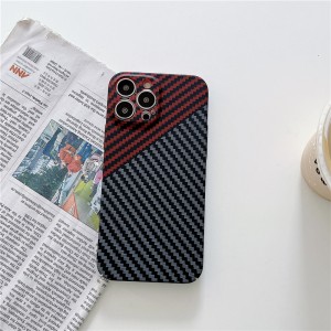 Transparent pour Apple iPhone 14pro Case, carbone fibre ultra-mince Protection d\'automne Téléphone Couverture en cuir iPhone 14Promax Case