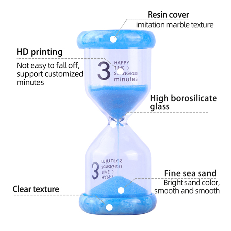Best-seller Colorful Plastic Sand Timer Clock 2/3/5/10/15/30 min pour les jeux pour enfants décor