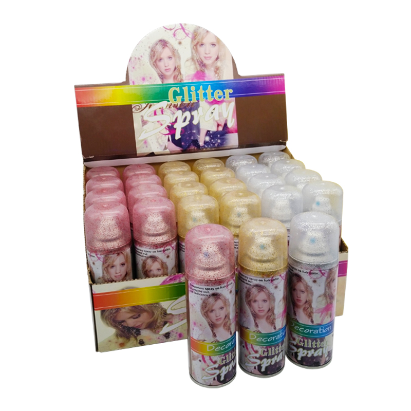 Couleur de cheveux pulvérisation des cheveux et des paillettes corporelles distributeur de poudre pull pull pulvérisateur