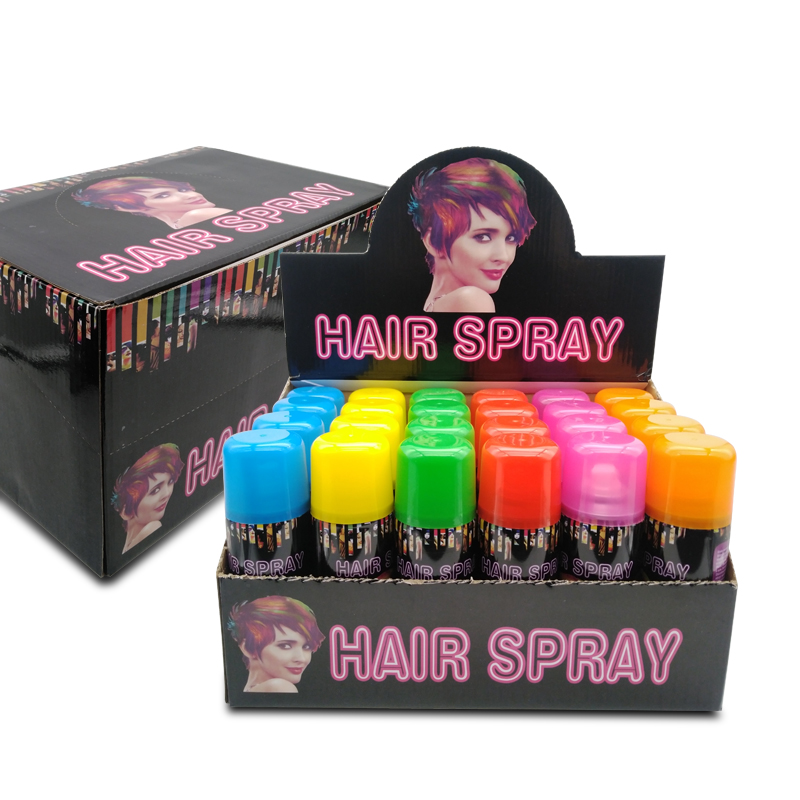 Couleurs de cheveux aérosol paillette de cheveux couloir de cheveux