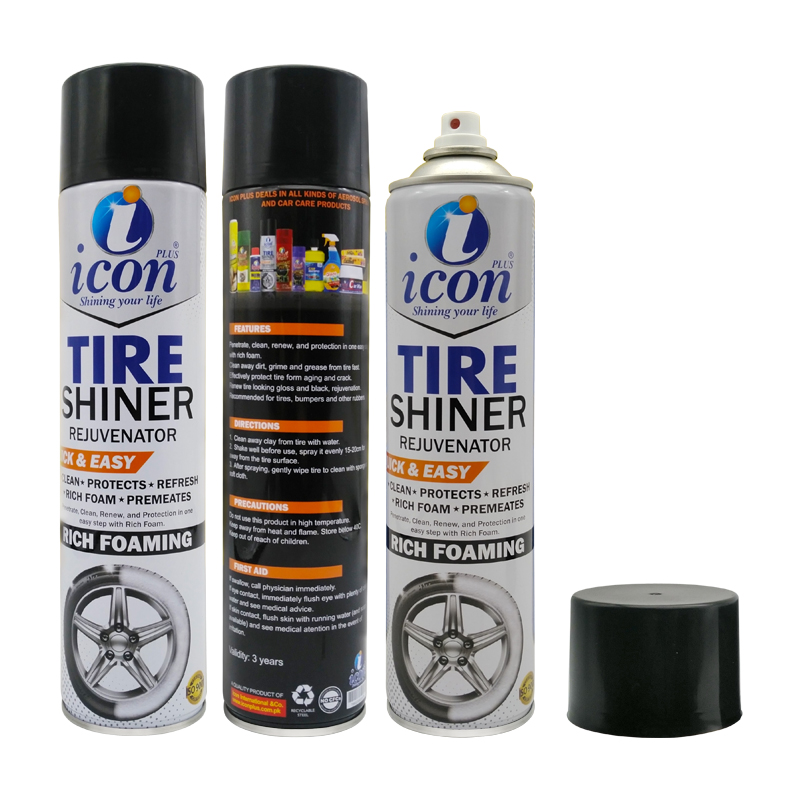 Mousse brillante pour le nettoyage, la protection et le renouvellement des pneus, mousse riche pénétrant dans les produits d'entretien automobile