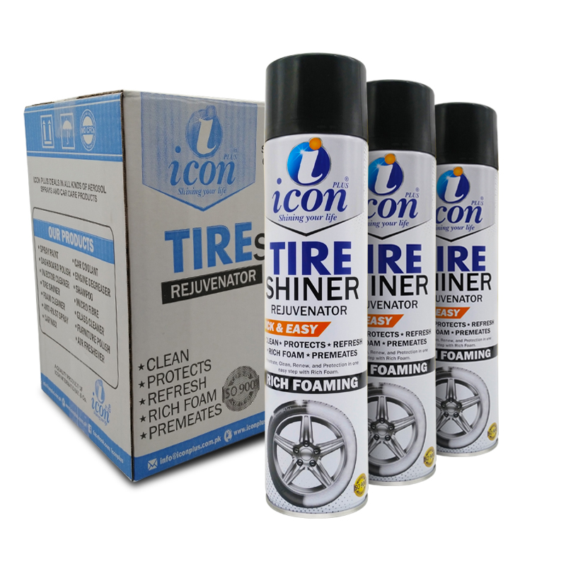 Mousse brillante pour le nettoyage, la protection et le renouvellement des pneus, mousse riche pénétrant dans les produits d'entretien automobile