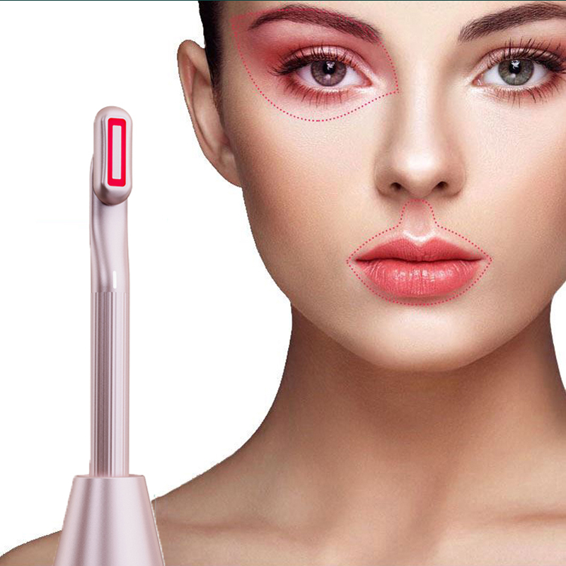 EMS Red Light Eye Wand 360 rotation deree, Beauté Masseur des yeux Patre avec 38 ℃ ~ 40 ℃, booster à la crème pour les yeux avec chaleur/VIBRαtion/Mode rouge, Remover des lignes riches